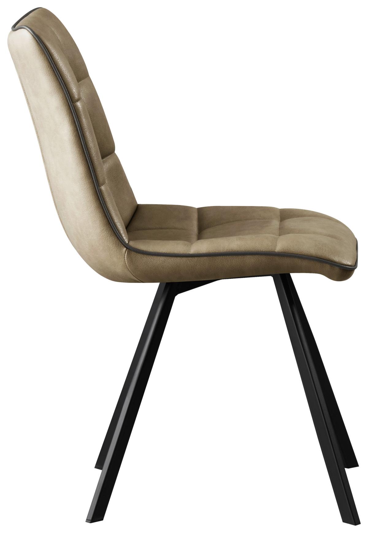Stolica Bond - cappuccino/crna, Basics, drvo/metal (47/86/61cm) - Mömax