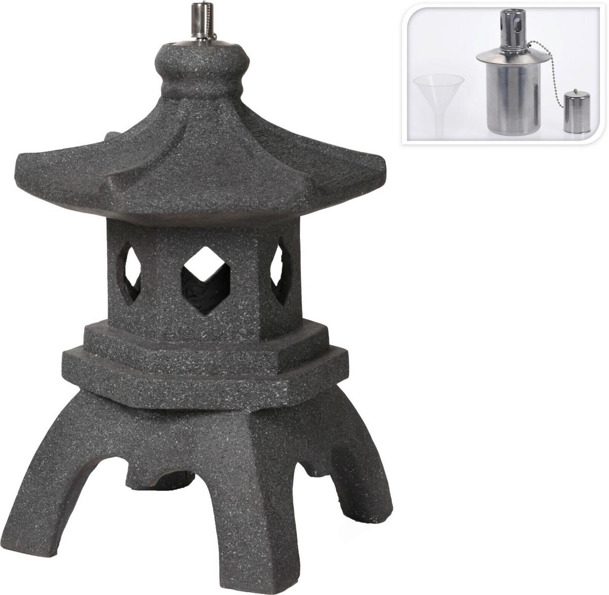 Olajlámpa Pagoda - természetes anyagok (45/41/63cm)