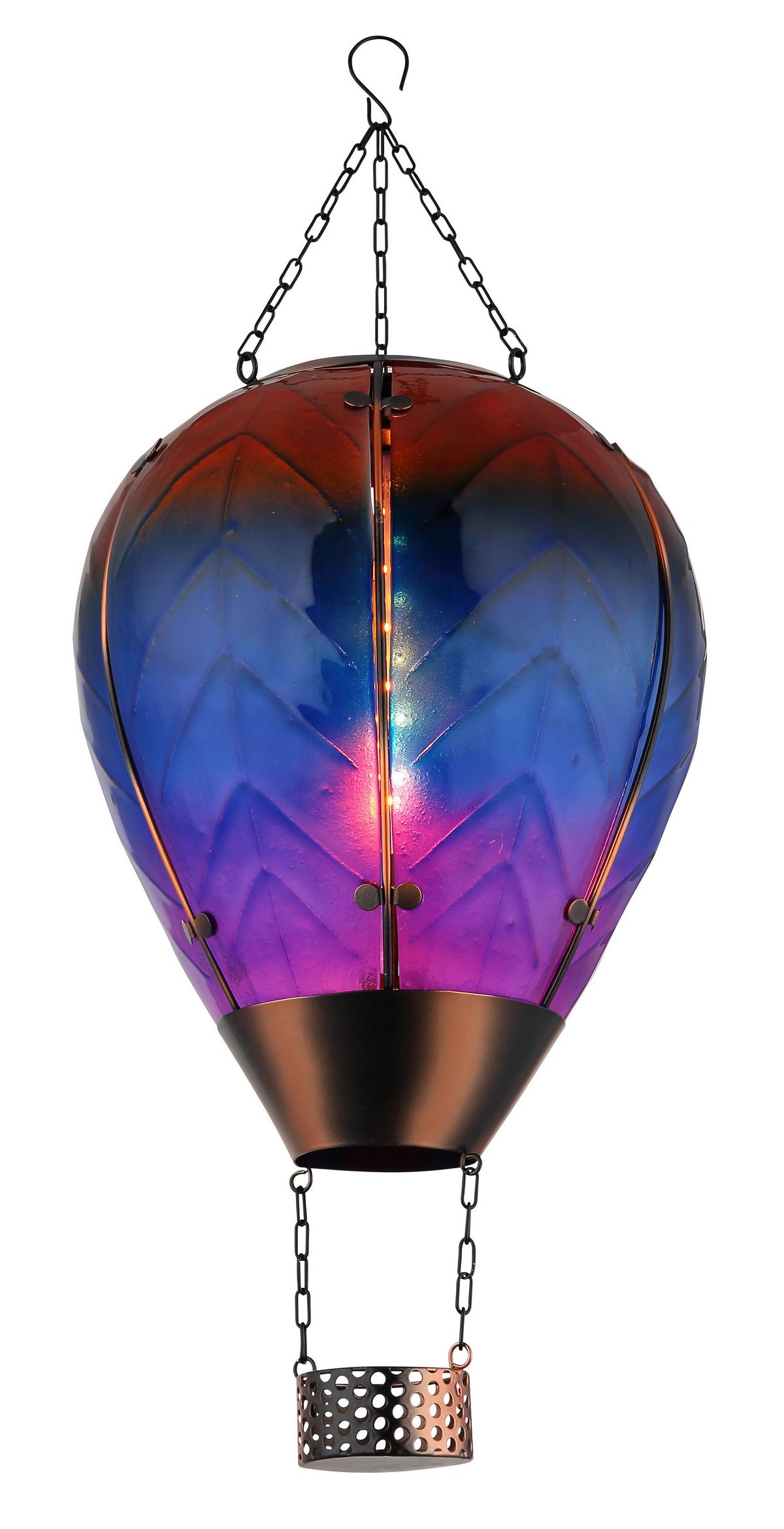 Solarleuchte 36137  Solar - Multicolor/Schwarz, Design, Glas/Kunststoff (27/37cm) - Globo