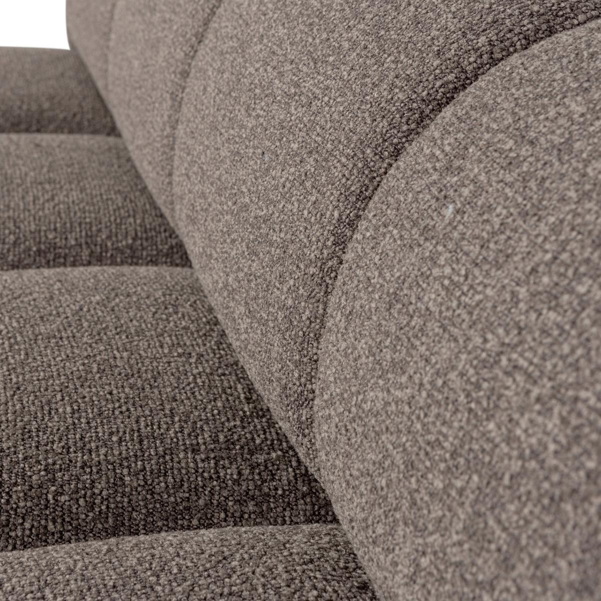 Sitzbank Mojo Braun B: 164cm - Schwarz/Braun, MODERN, Kunststoff/Textil (164/83/73cm) - Livetastic