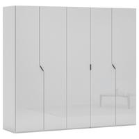 SZAFA UCHYLNA AMETISTA - biały wysoki połysk/czarny, Design, materiał drewnopochodny/metal (250/223/62cm) - Novel