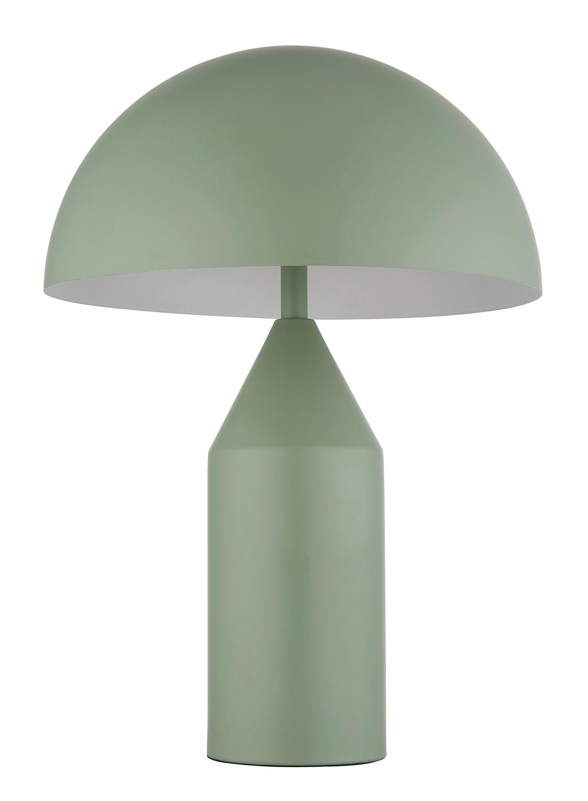 Tischleuchte Atoma Weiß/Hellgrün max. 40 Watt - Weiss/Hellgrün, Design, Metall (28/39cm) - Globo
