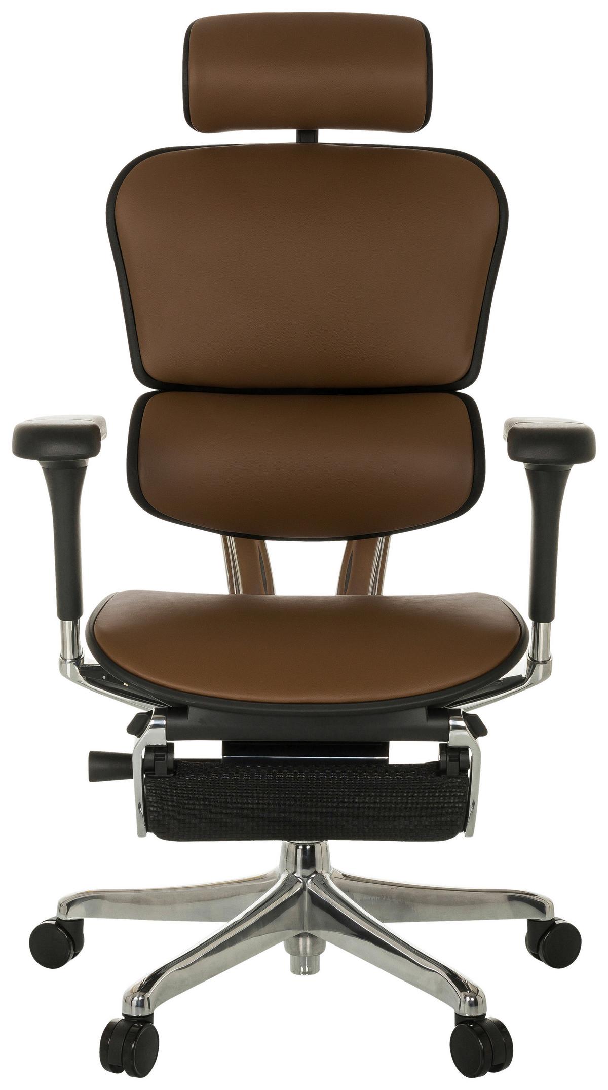 Pisarniški Stol Ergohuman Plus, Rjava - srebrne barve/rjava, Moderno, kovina/umetna masa (76/119 - 138/64cm) - MID.YOU