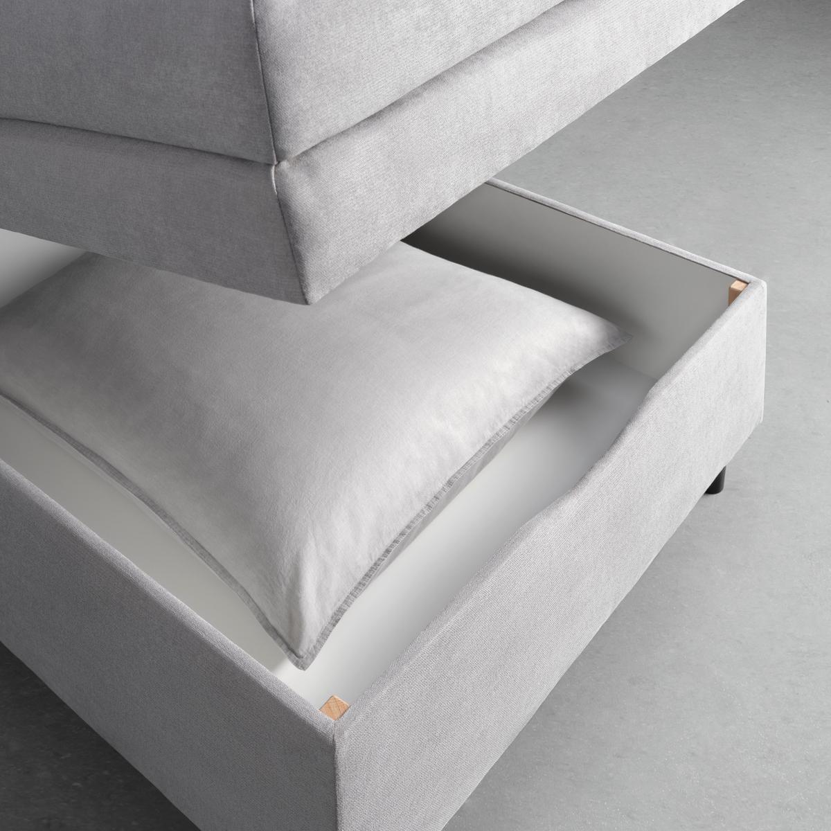 Boxspringbett Miami in Grau ca. 100x200cm - Schwarz/Grau, KONVENTIONELL, Holz/Holzwerkstoff (100/200cm) - Mömax