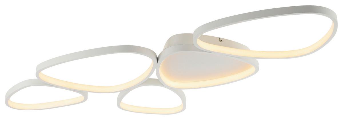LAMPA SUFITOWA LED 14045-16 PEBBLES - biały, Design, tworzywo sztuczne/metal (116,5/56,5/6,5cm)