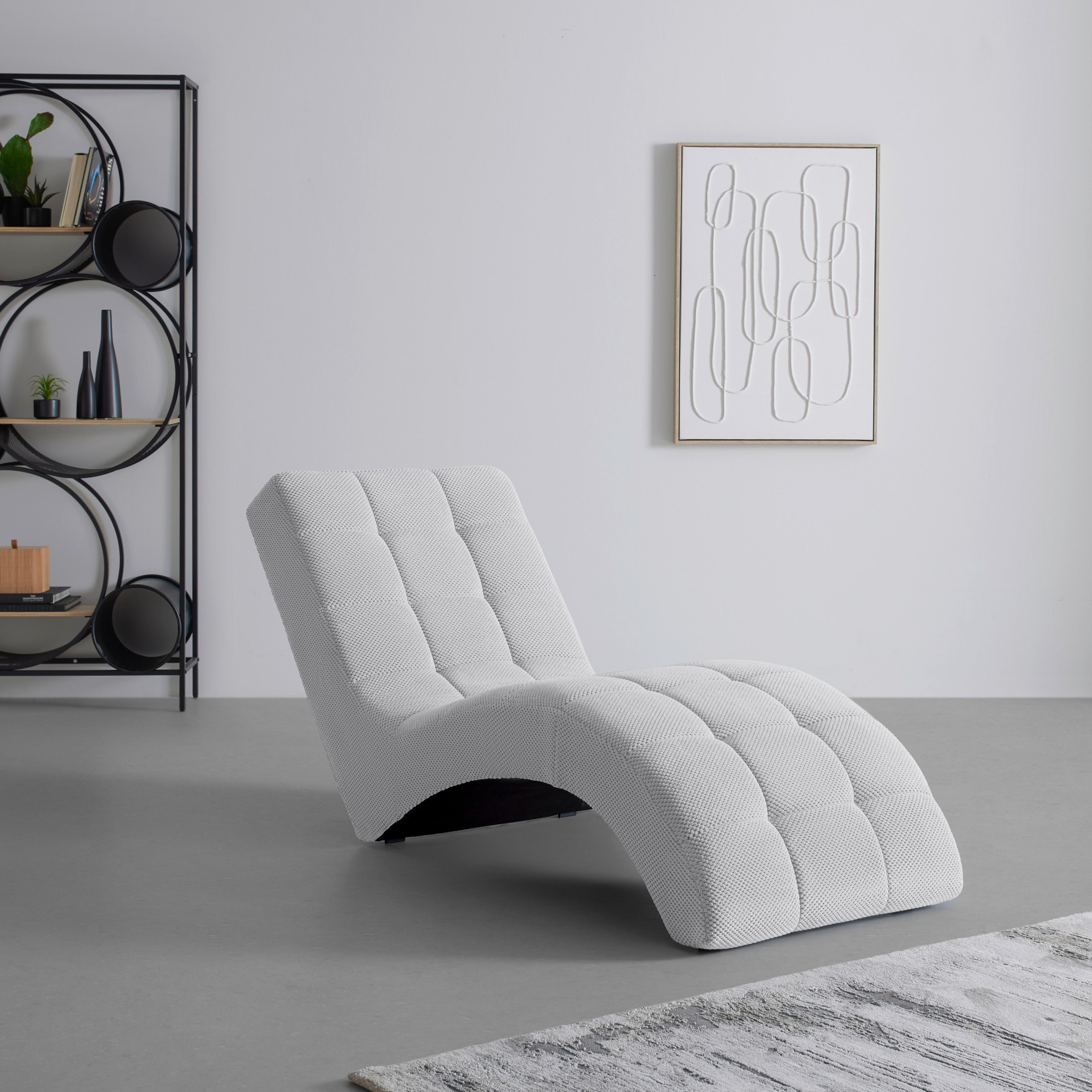Liege Laguna Weiß - Schwarz/Weiß, MODERN, Kunststoff/Textil (68/80/167cm) - Mömax