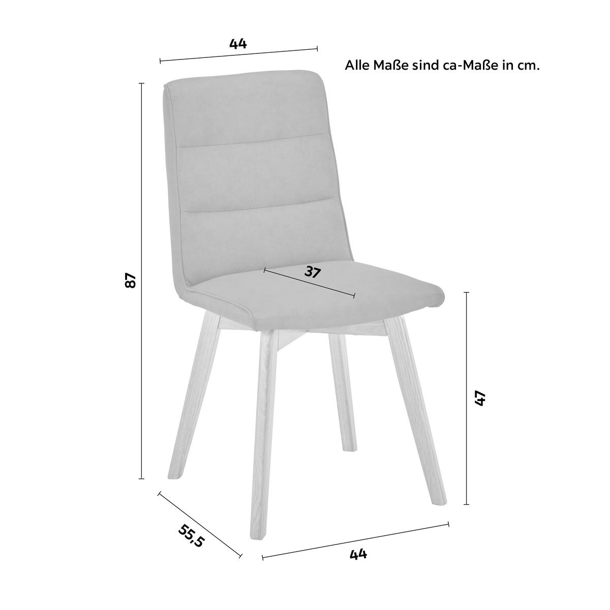 KRZESŁO ELLIE -TOP- - kolor dębowy/brązowy, Modern, drewno/tkanina (44/87/55,5cm) - Zandiara