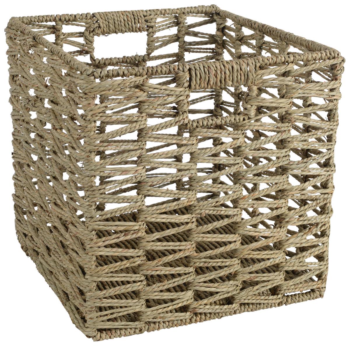 Košara Ella - naravne barve, Konvencionalno, kovina/naravni materiali (30/30/30cm) - Mömax