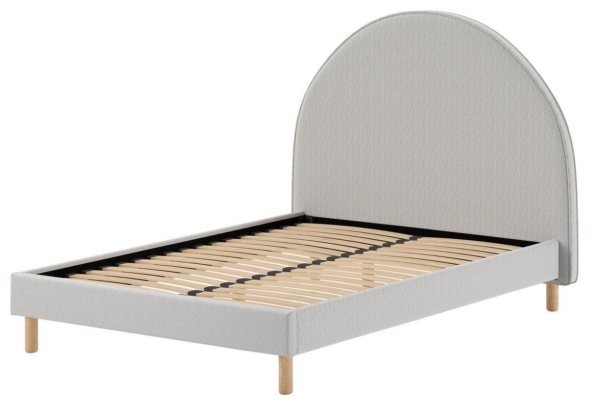 Kinder-/Juniorbett Moon ca. 140x200 cm Grau - Naturfarben/Grau, ROMANTIK / LANDHAUS, Holz/Textil (140/200cm) - MID.YOU