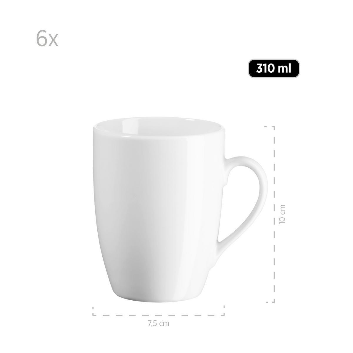 Kombiservice Alesia, 62-teilig - Weiß, Basics, Keramik - Mäser