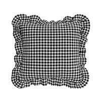 Pernă decorativă Vichy, cca. 40x40cm - alb/negru, textil (40/40cm)