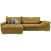 Wohnlandschaft Waikiki Currygelb - Currygelb/Chromfarben, KONVENTIONELL, Kunststoff/Textil (337/69/228cm) - Mömax