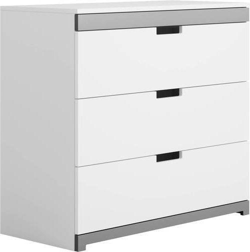 Otroška Komoda Tomi, Bela, Siva - siva/bela, Moderno, leseni material (100/90,5/57,5cm) - MID.YOU