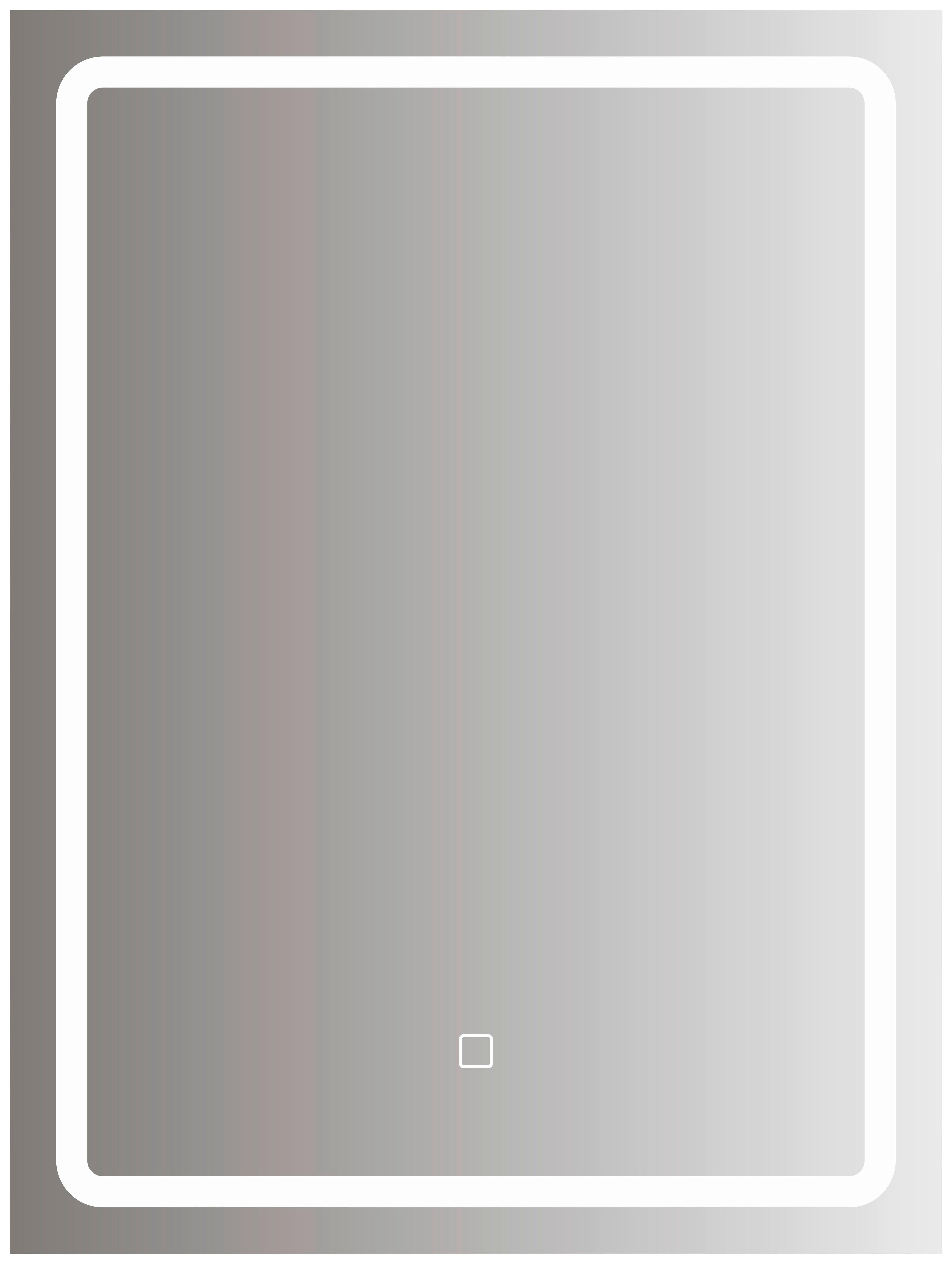 Leuchtspiegel Stefanie 1 inkl. LED-Beleuchtung - Modern, Glas/Metall (60/80/3,5cm) - Premium Living