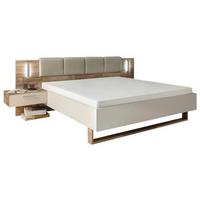 Posteljna Garnitura Cadore, B. Šampanjca, Hrasta, 180x200 - barve šampanjca/barve hrasta, Moderno, leseni material (180/200cm) - MID.YOU
