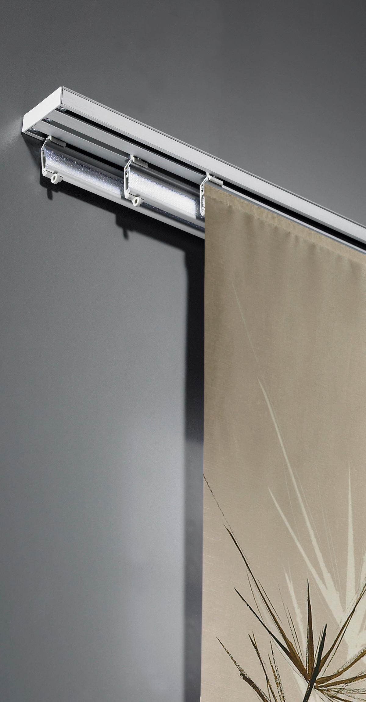 SZYNA DO ZASŁON PANELOWYCH 90000-005 3-CZĘŚCIOWY  ZESTAW - biały, Design, metal (160cm) - Homeware