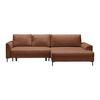 Ecksofa Integra Terracotta - Terracotta/Schwarz, Textil/Metall (294/81-93/170cm) - Mömax