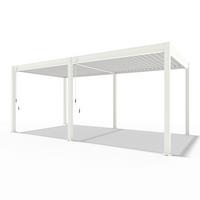 Pergola Trumpf, Bela, 3x6m - bela/visoki sijaj, Basics, kovina (300/255/600cm) - Gardenson