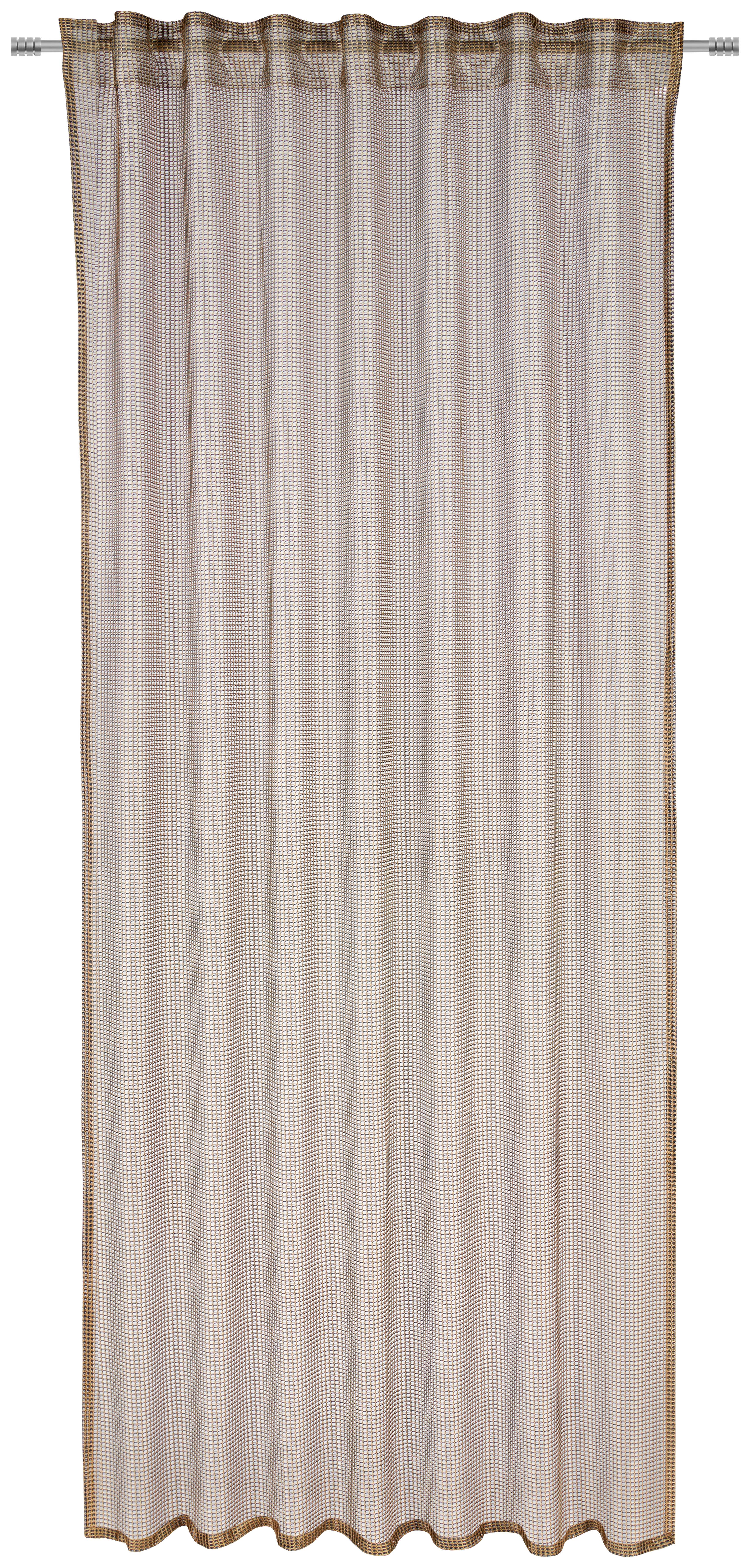 ZASŁONA GOTOWA 6725-16 LUMOS - kolor złoty, Design, tkanina (140/245cm) - Ambiente