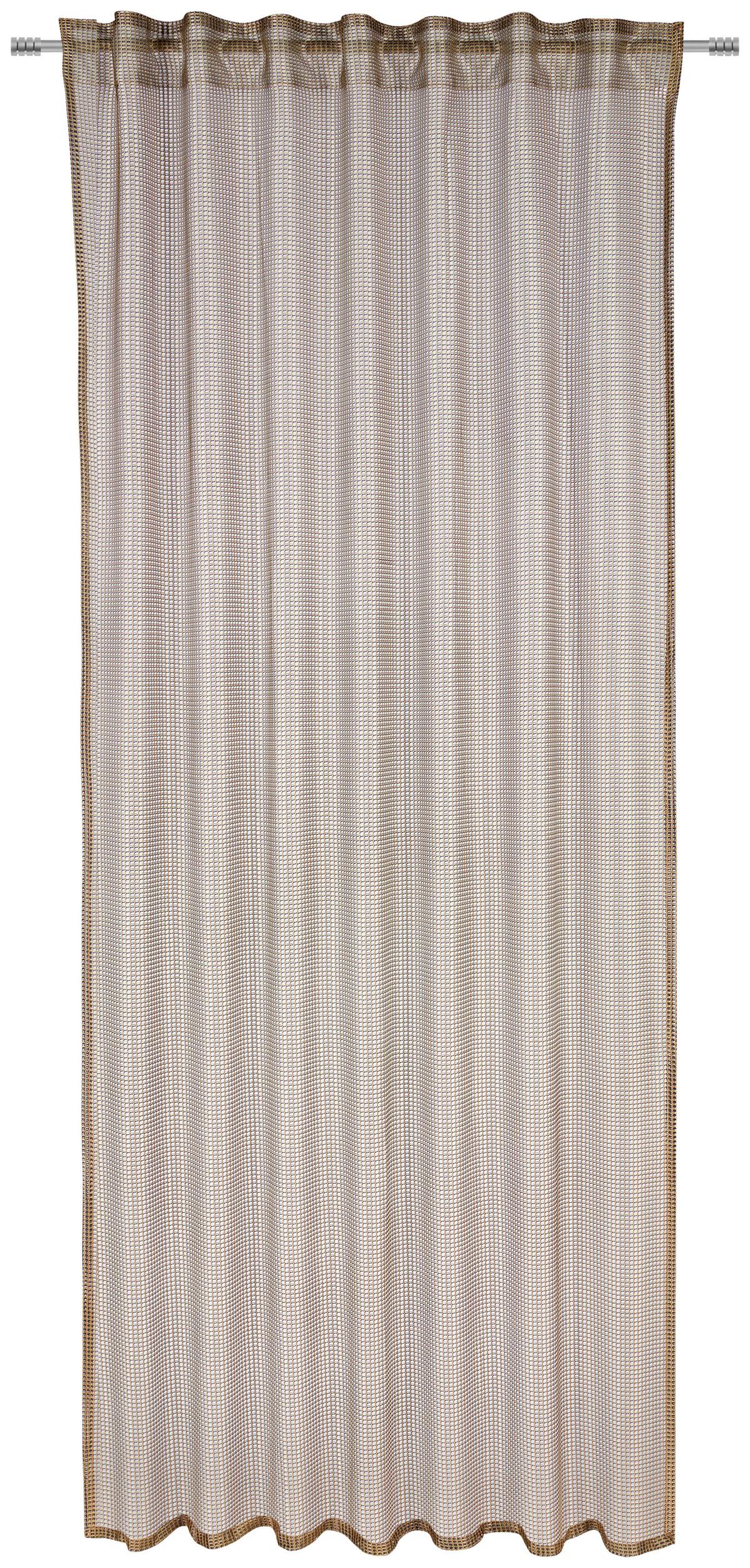 ZASŁONA GOTOWA 6725-16 LUMOS - kolor złoty, Design, tkanina (140/245cm) - Ambiente