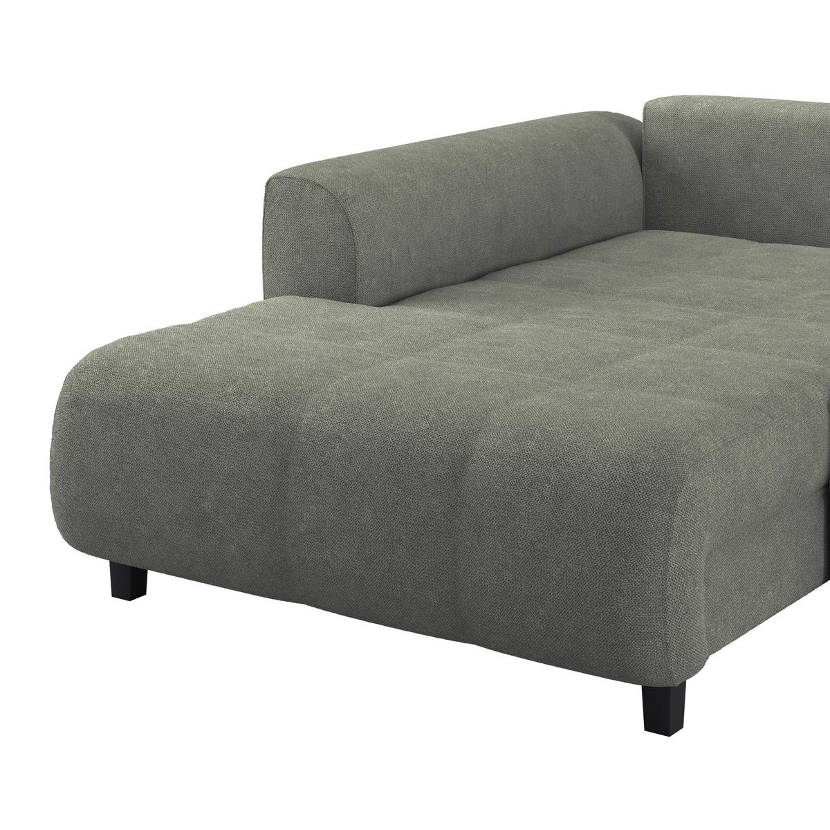 Kutna Garnitura Mendoza - zelena/crna, Design, tekstil/drvo (197/309cm) - Modern Living
