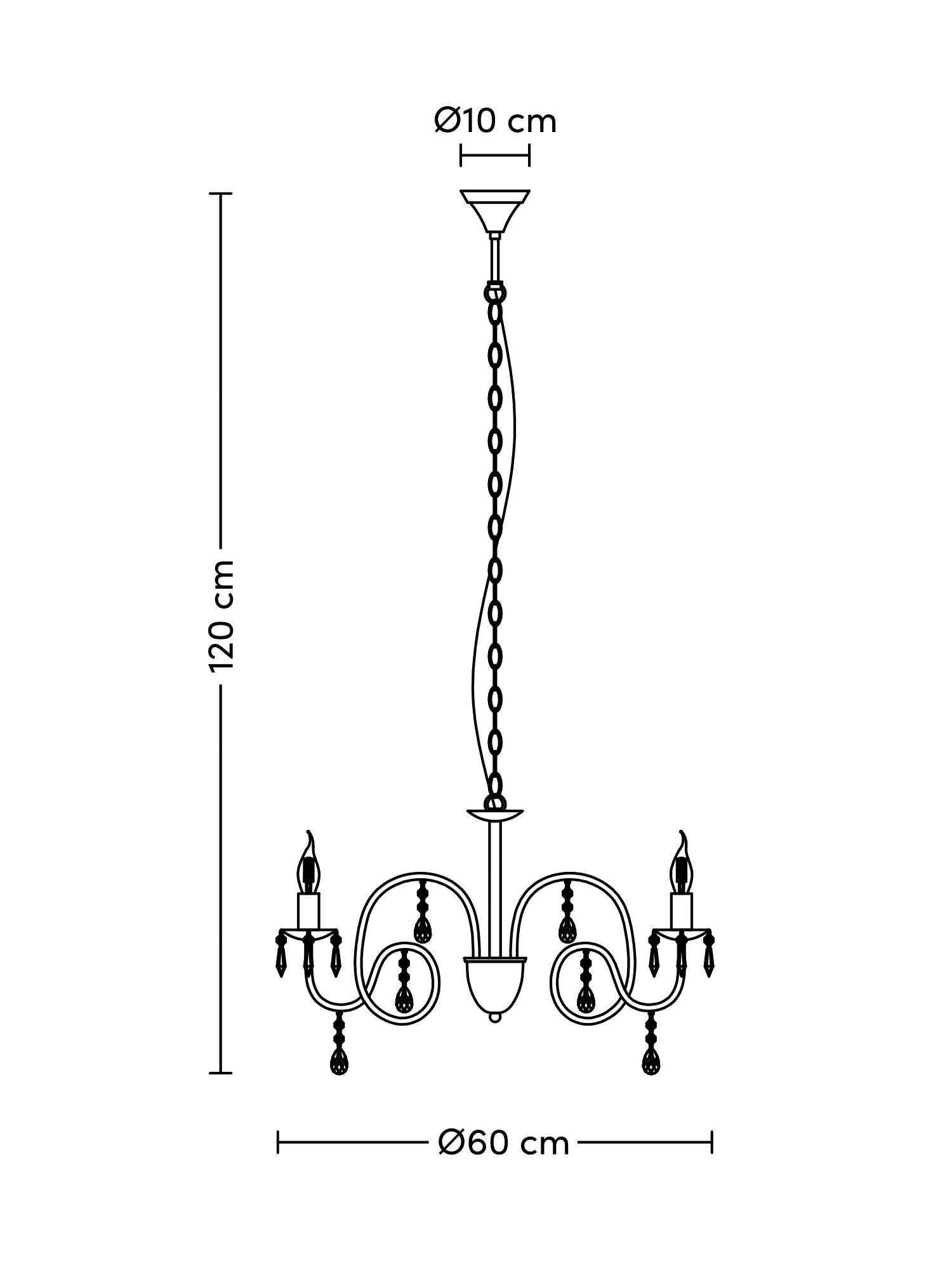 HÄNGLAMPA KRISTINA - bärnstensfärgad/svart, Modern, metall/glas (60/120cm) - Modern Living