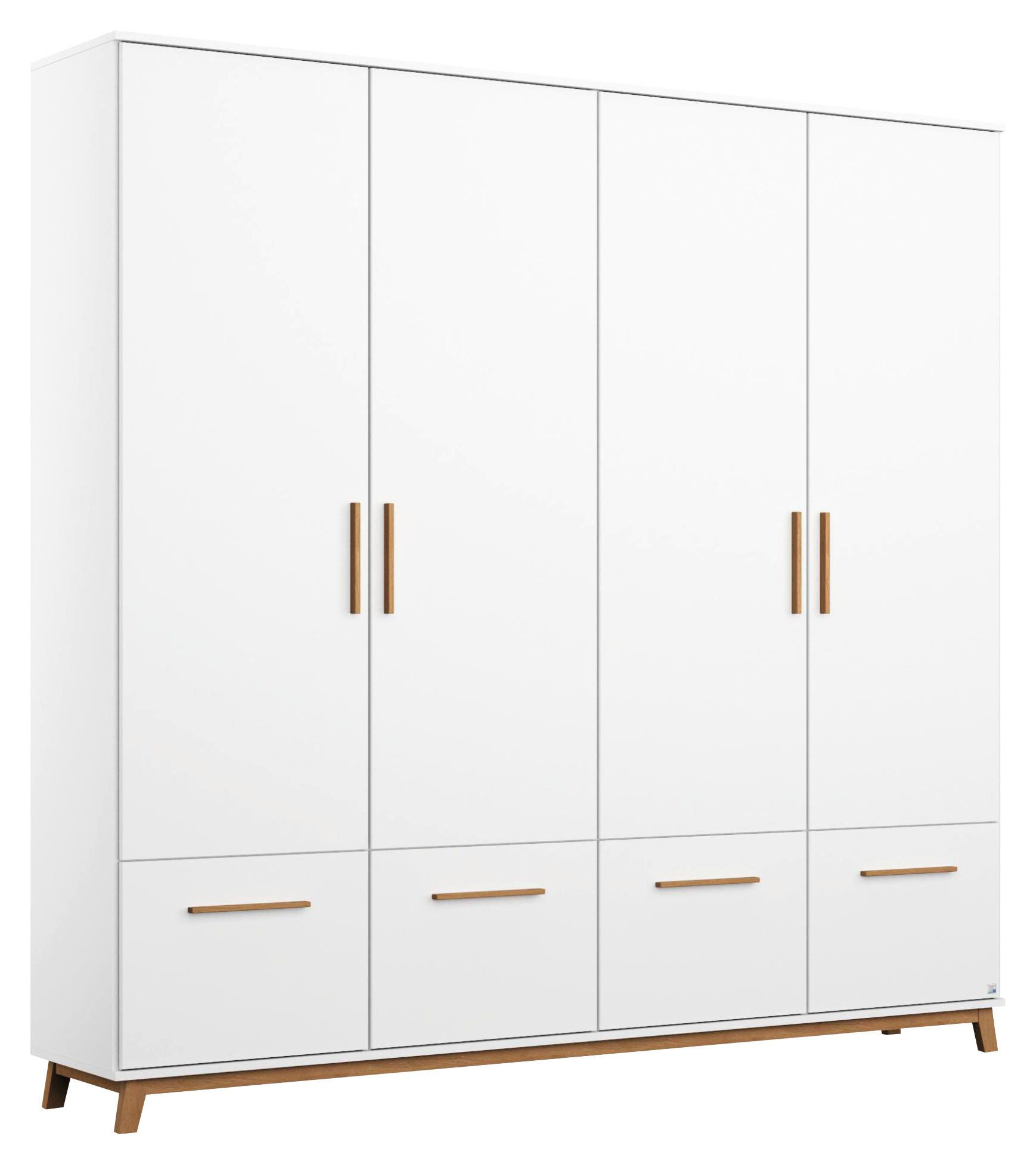 Ormar S Klasičnim Vratima Carlsson - bijela/smeđa, Basics, drvni materijal/drvo (181/203/53cm) - Modern Living