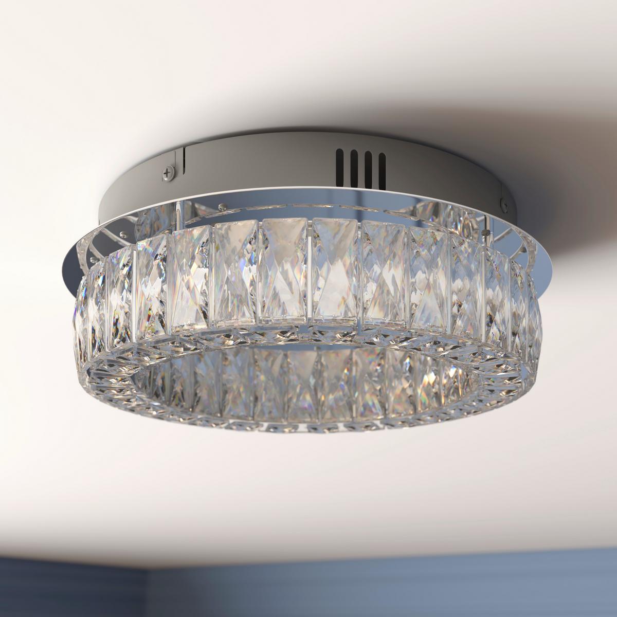 LAMPA SUFITOWA LED ABERDEEN *SBN* - przezroczysty, Konventionell, metal/szkło (40/14cm) - Novel
