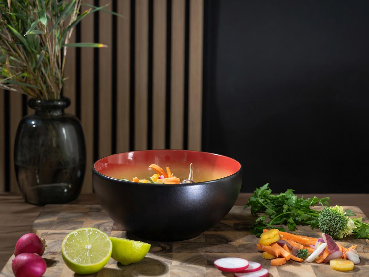 Tálszett 24929 Hot Red Buddha Bowl - sárga/fekete, Trend, kerámia (17,5/8,5cm) - Creatable