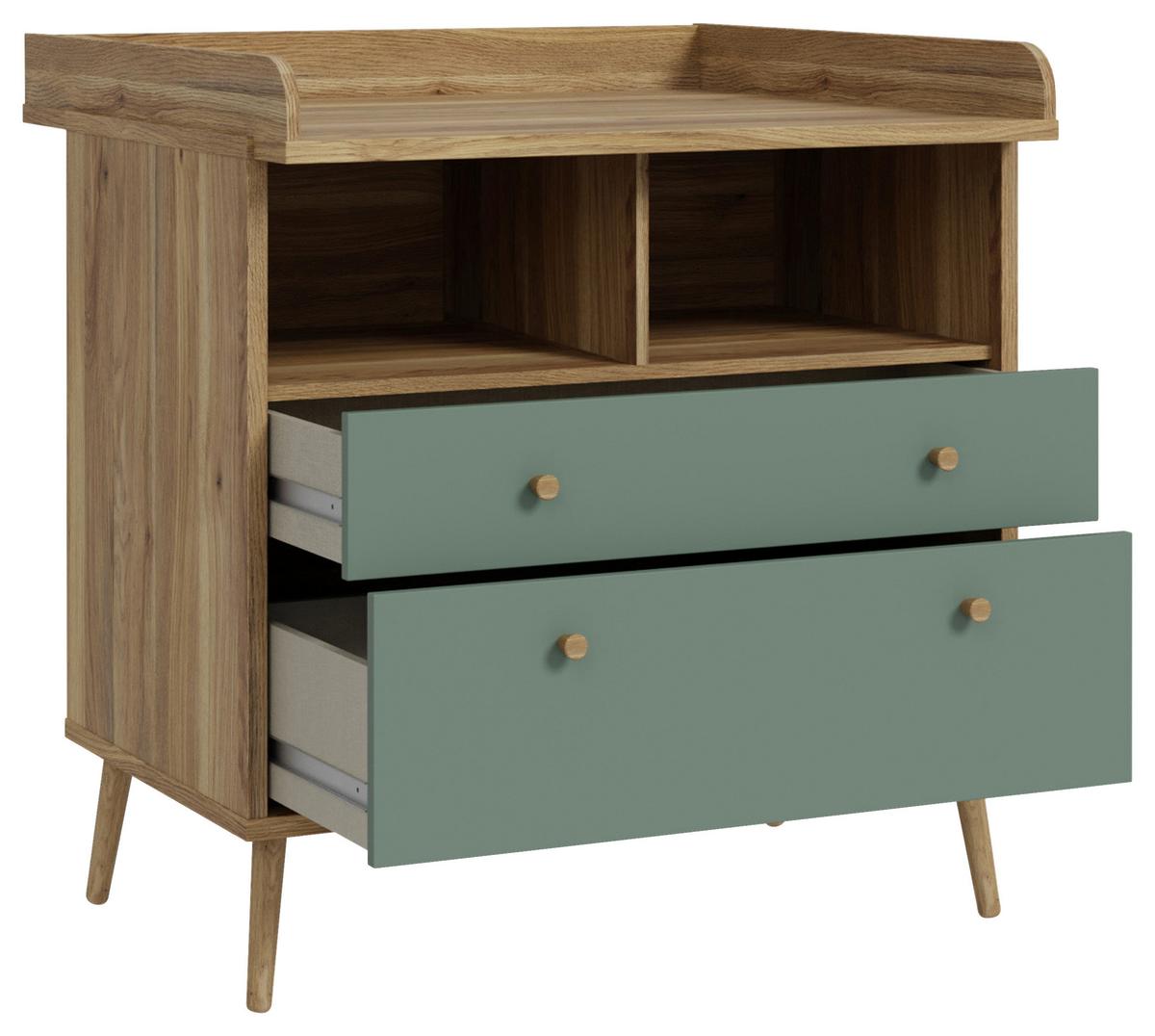 Komoda Za Previjanje Whenua - boje hrasta/boje kadulje, Konvencionalno, drvni materijal (89,8/94,4/77cm) - Mömax