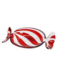 Platou Nelly - alb/roșu, Basics, sticlă (14,6/35/4,6cm)