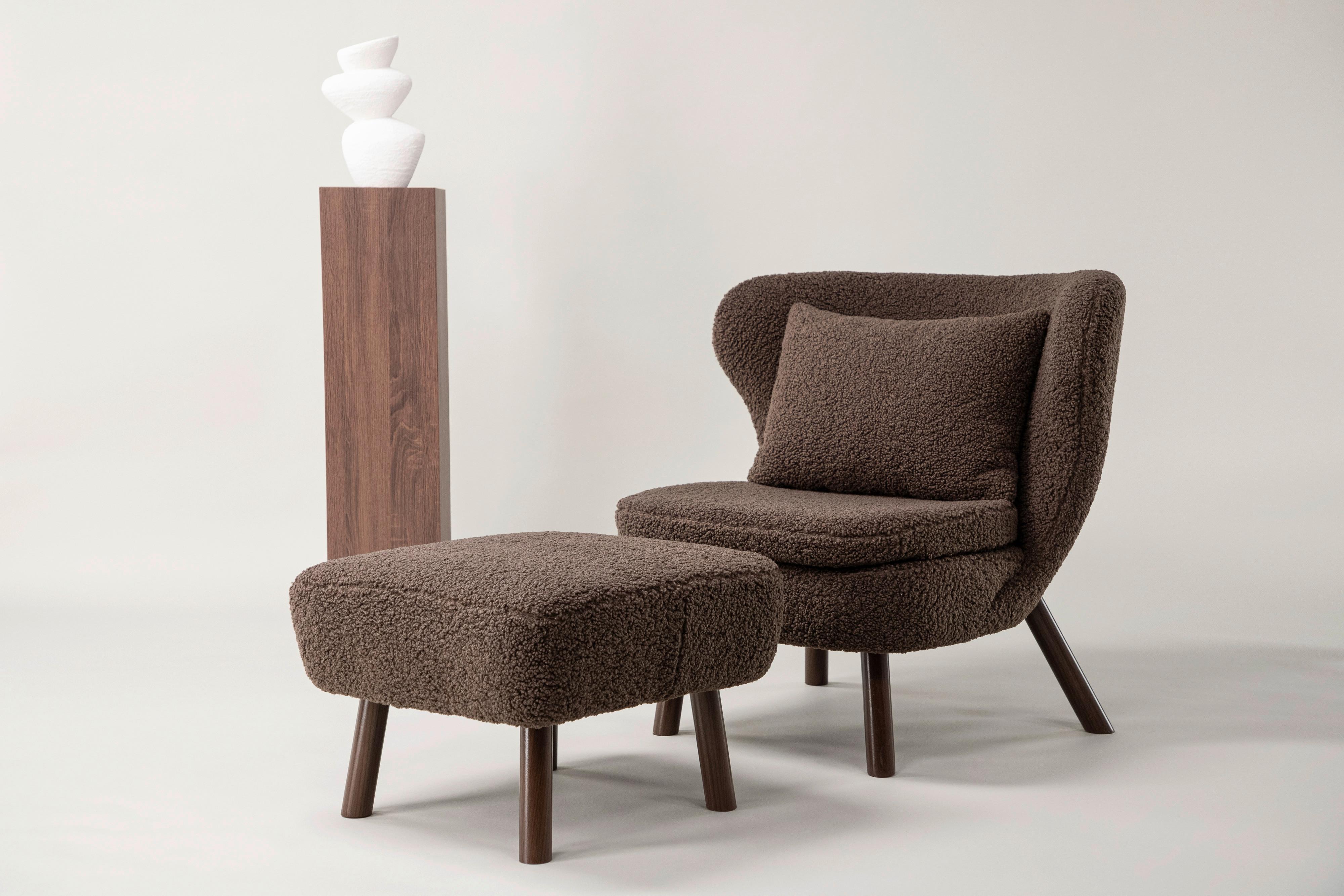 SESSELSET RYXÖ - Braun, Design, Textil/Metall (60,5/80/85cm) - Livetastic