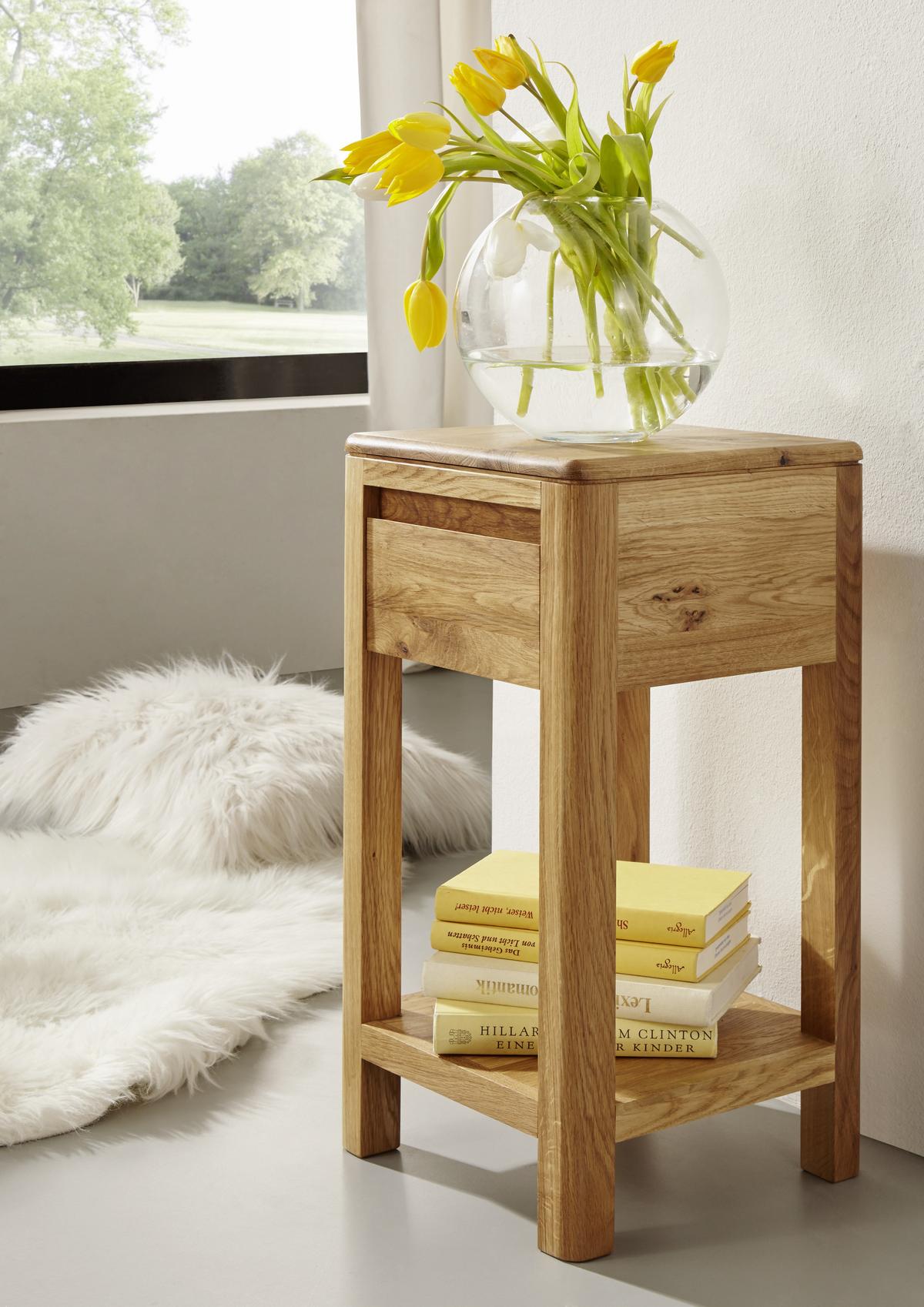 KWIETNIK KASIMIR - kolor dębowy, Design, drewno (30/30/60cm) - Livetastic