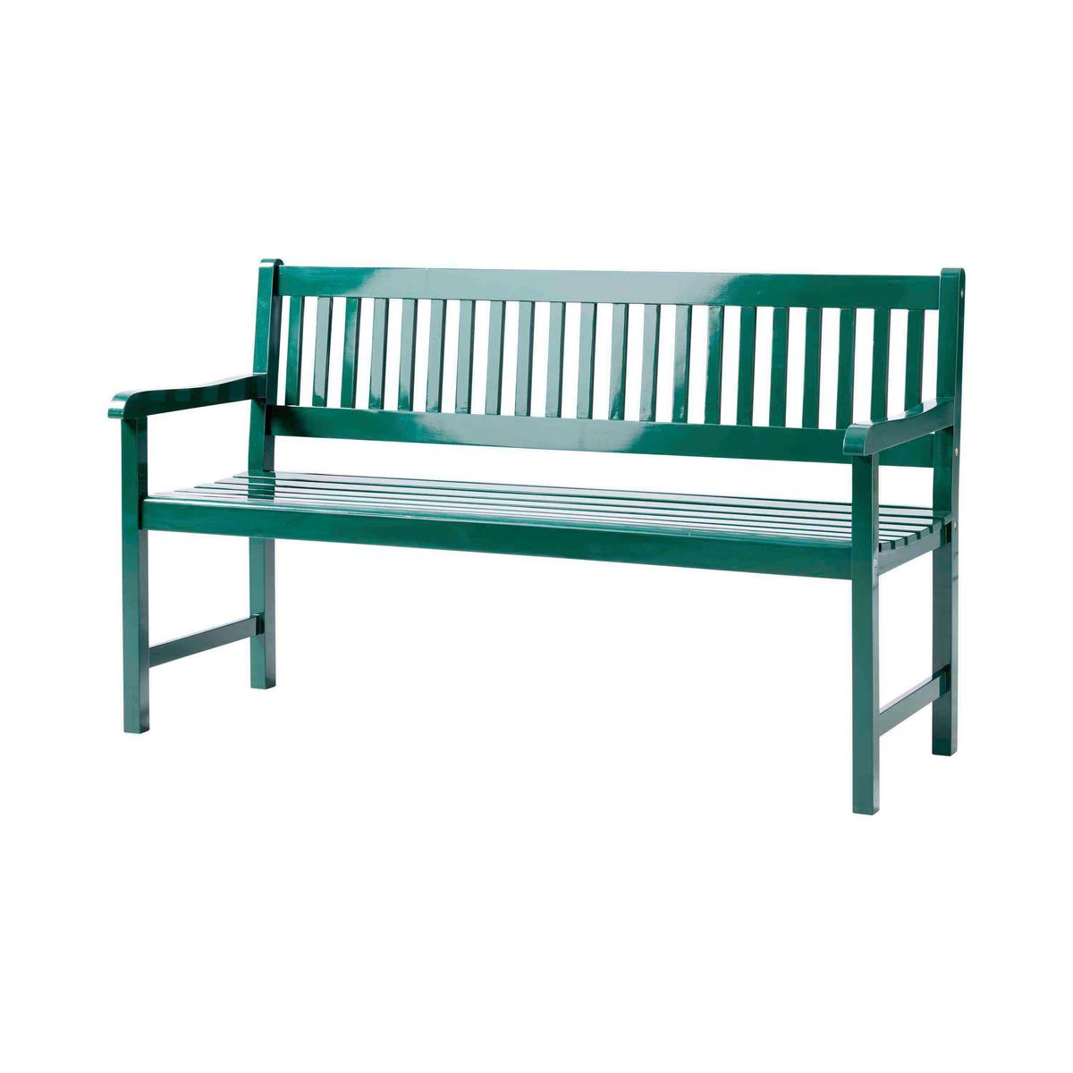 Gartenbank Brighton Gartenbank - Dunkelgrün/Grün, Natur, Holz (150/89/59cm) - Gardenson