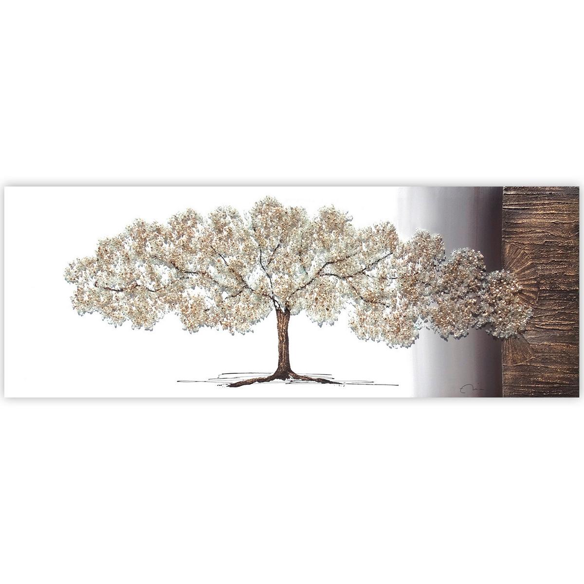 OBRAZ OLEJNY 8434155247904 - biały/kolor złoty, Lifestyle, materiał drewnopochodny/tkanina (150/55cm) - Monee