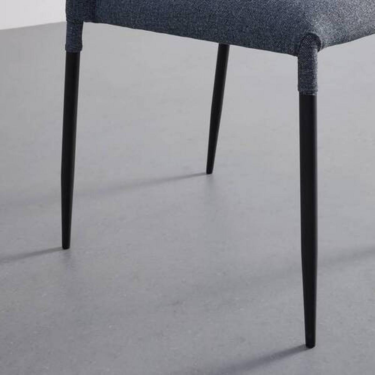 KRZESŁO NIO - niebieski/czarny, Modern, metal/drewno (43/86/53cm) - Bessagi Home