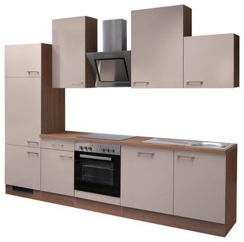 Kuhinjski Blok Z Aparati Nepal, Kašmir, Barva Hrasta - barve nerjavečega jekla/kašmir, Basics, kovina/leseni material (280cm) - FlexWell