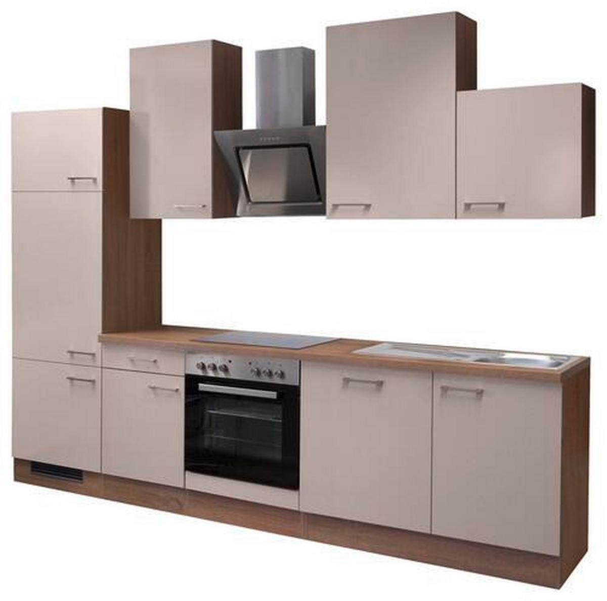 Kuhinjski Blok Z Aparati Nepal, Kašmir, Barva Hrasta - barve nerjavečega jekla/kašmir, Basics, kovina/leseni material (280cm) - FlexWell
