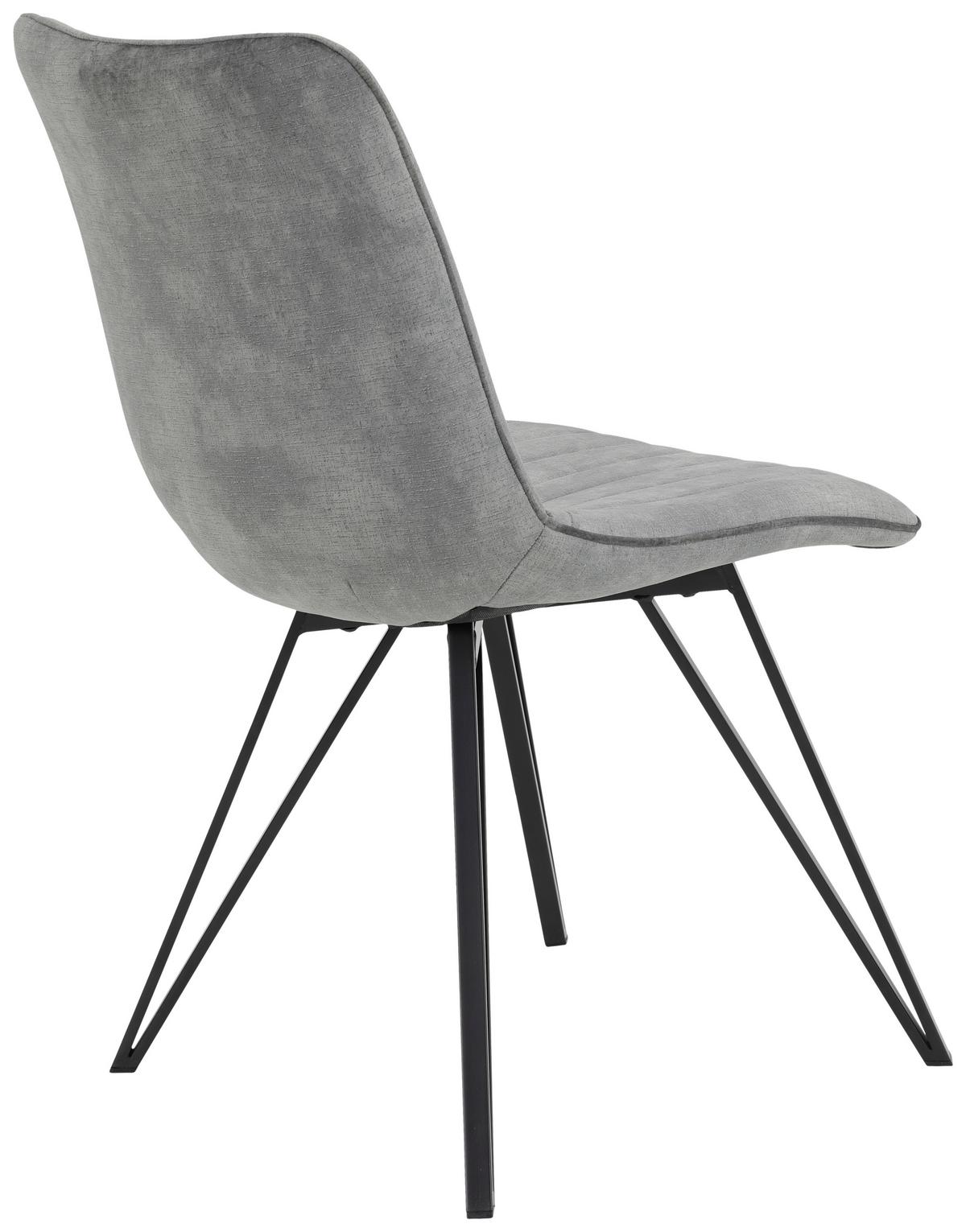 Scaun Marie S - negru/gri, Modern, metal/textil (47/87/58cm) - Mömax