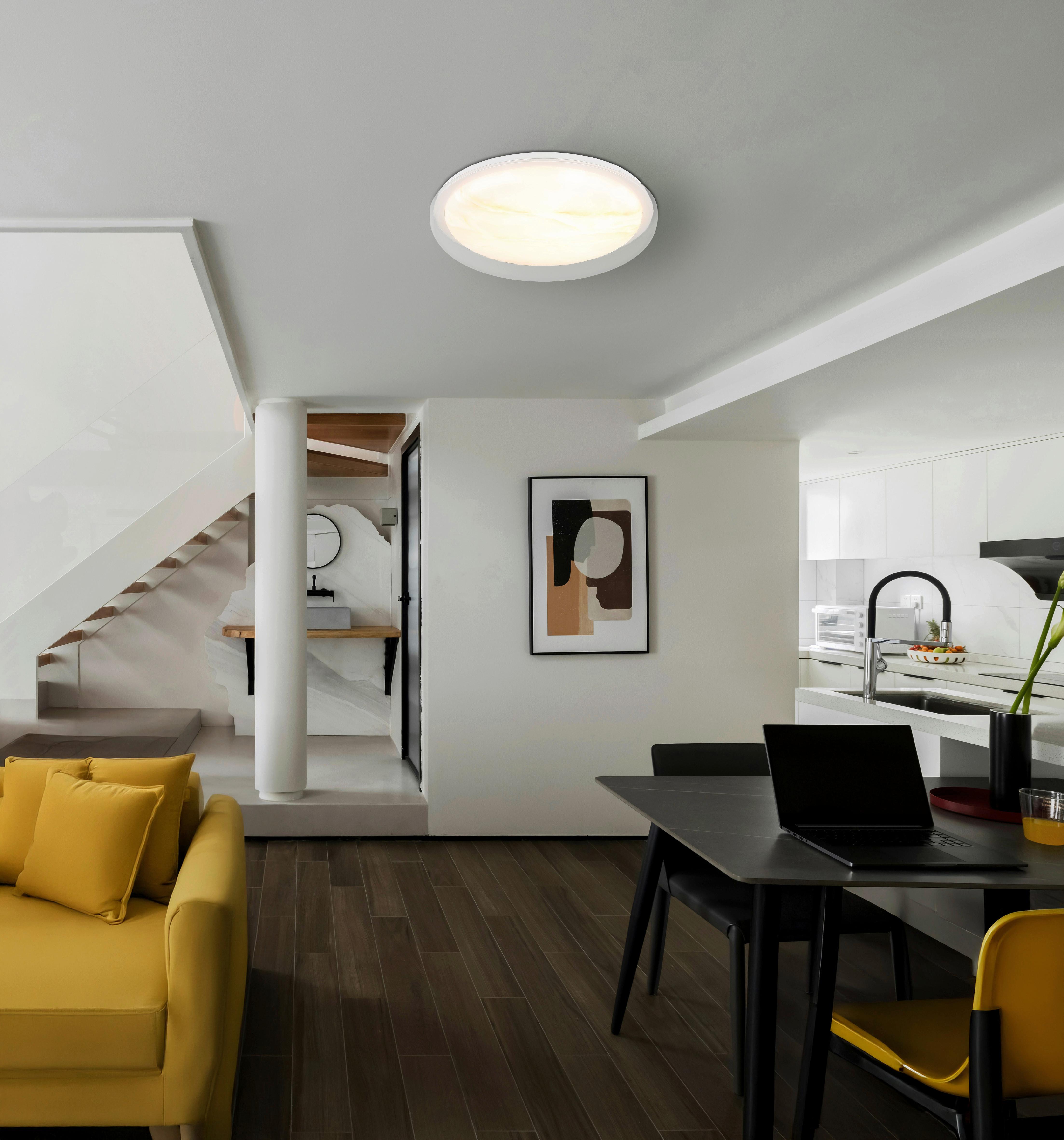 LED-DECKENLEUCHTE 41779-24 TYRONE - Klar/Weiss, Basics, Kunststoff/Metall (38,5/8cm) - Globo