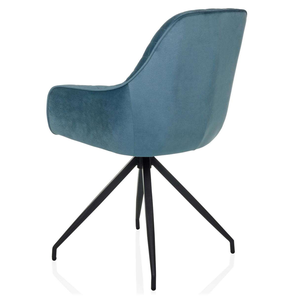 Naslanjač Elverum, Modrosiva - črna/modrosiva, Moderno, kovina/tekstil (58/87/57cm) - MID.YOU