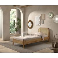 Bett Olive ca. 90x200 Eichefarben - Eichefarben, MODERN, Holz/Holzwerkstoff (90/200cm) - MID.YOU
