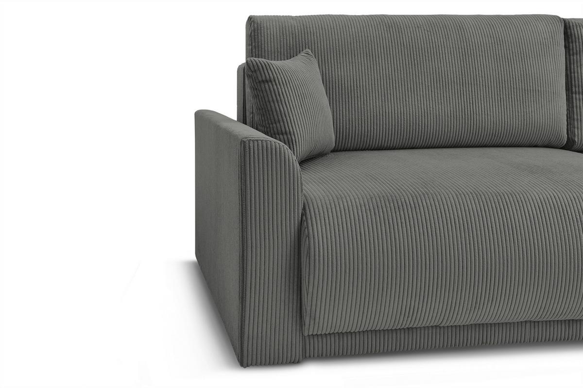 Coltar Kim - gri închis, Modern, lemn/textil (233/160cm) - Modern Living