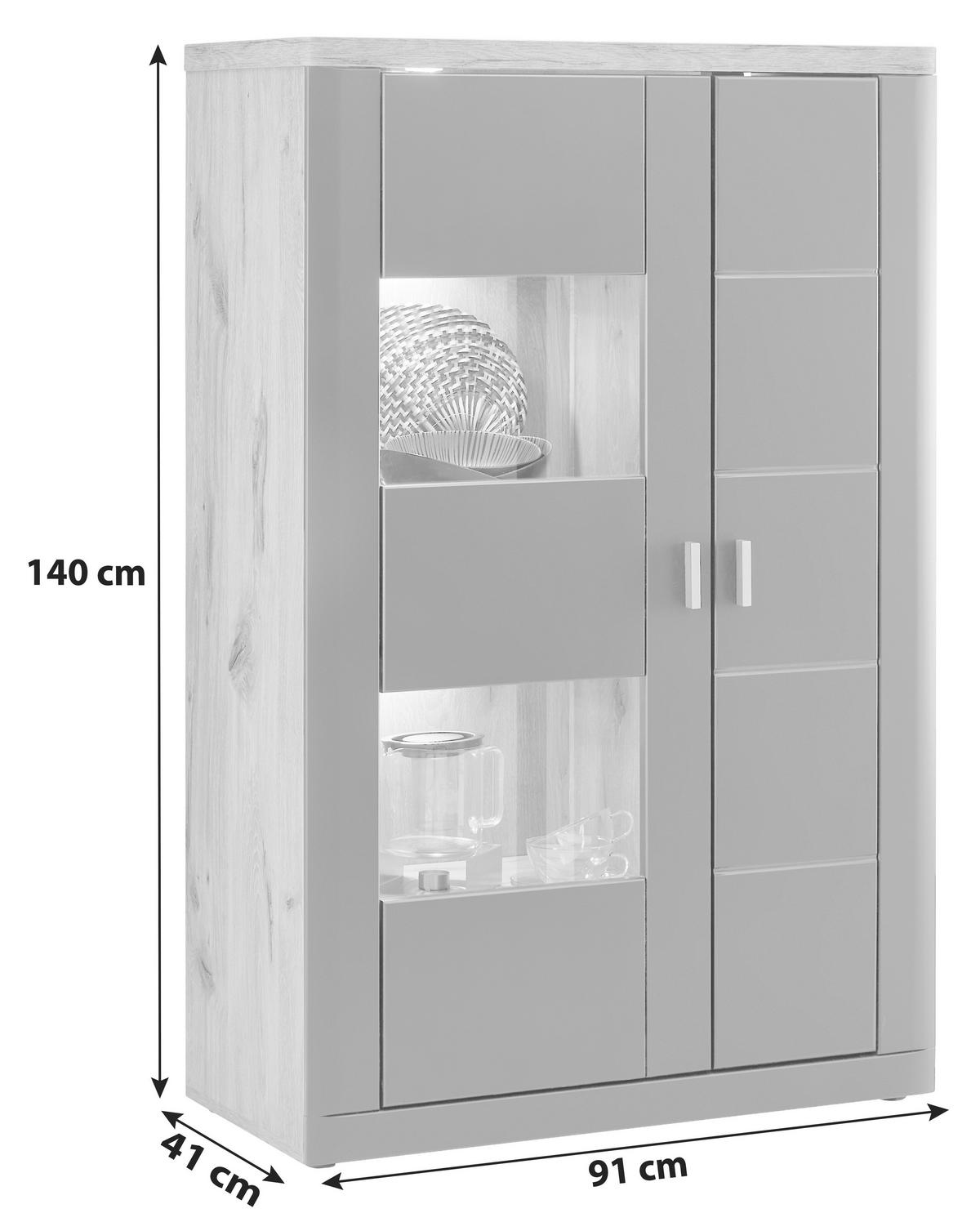 Vitrina Game - Moderno, drvni materijal (91/140/41cm)
