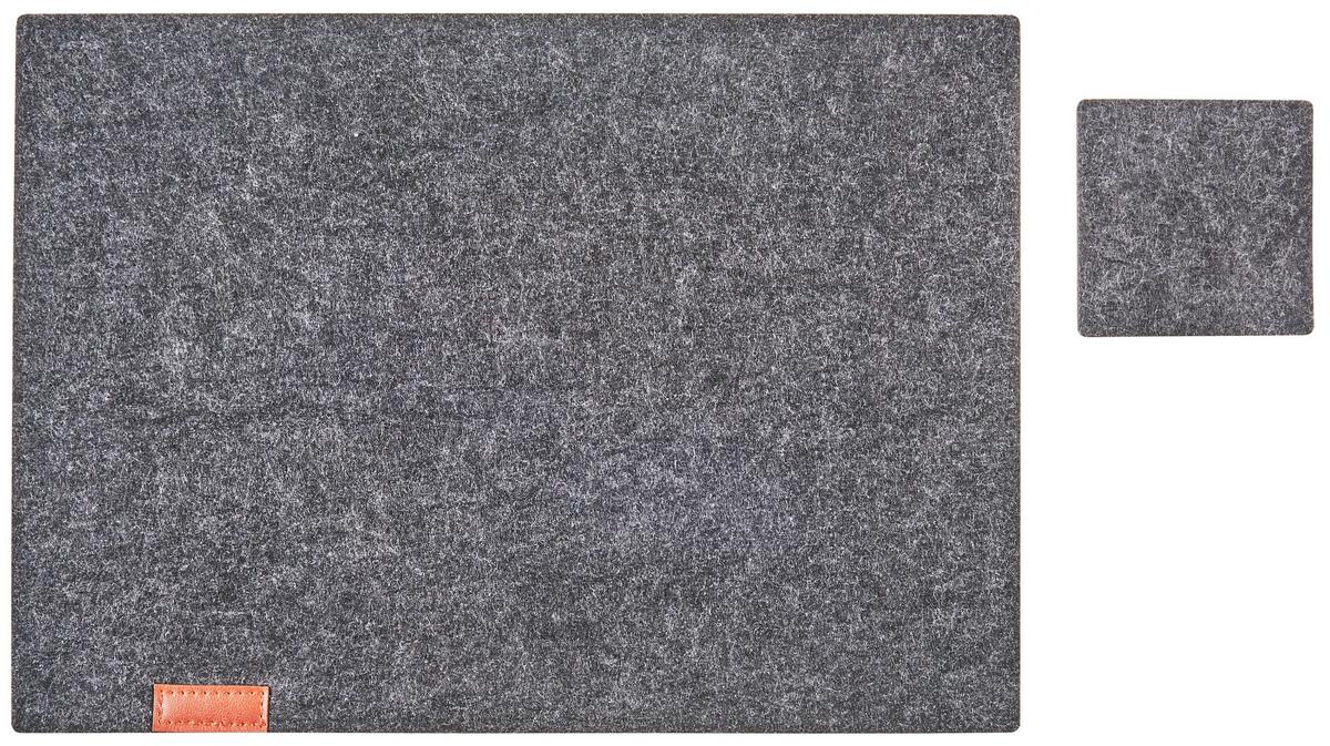Tischset Felt in Dunkelgrau 12 Stk. - Dunkelgrau, Modern, Textil - Mömax