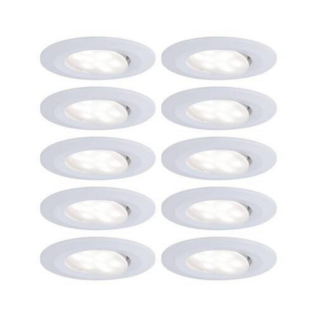 LED-Deckenleuchte Calla IP65 max. 10x 6,5 Watt, 10-teilig - Weiß, Basics, Kunststoff (9cm) - Paulmann