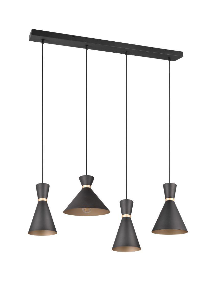 LAMPA WISZĄCA BAUTISTA *SBM* - czarny/kolor złoty, Design, metal (94,5/25/150cm) - Marama