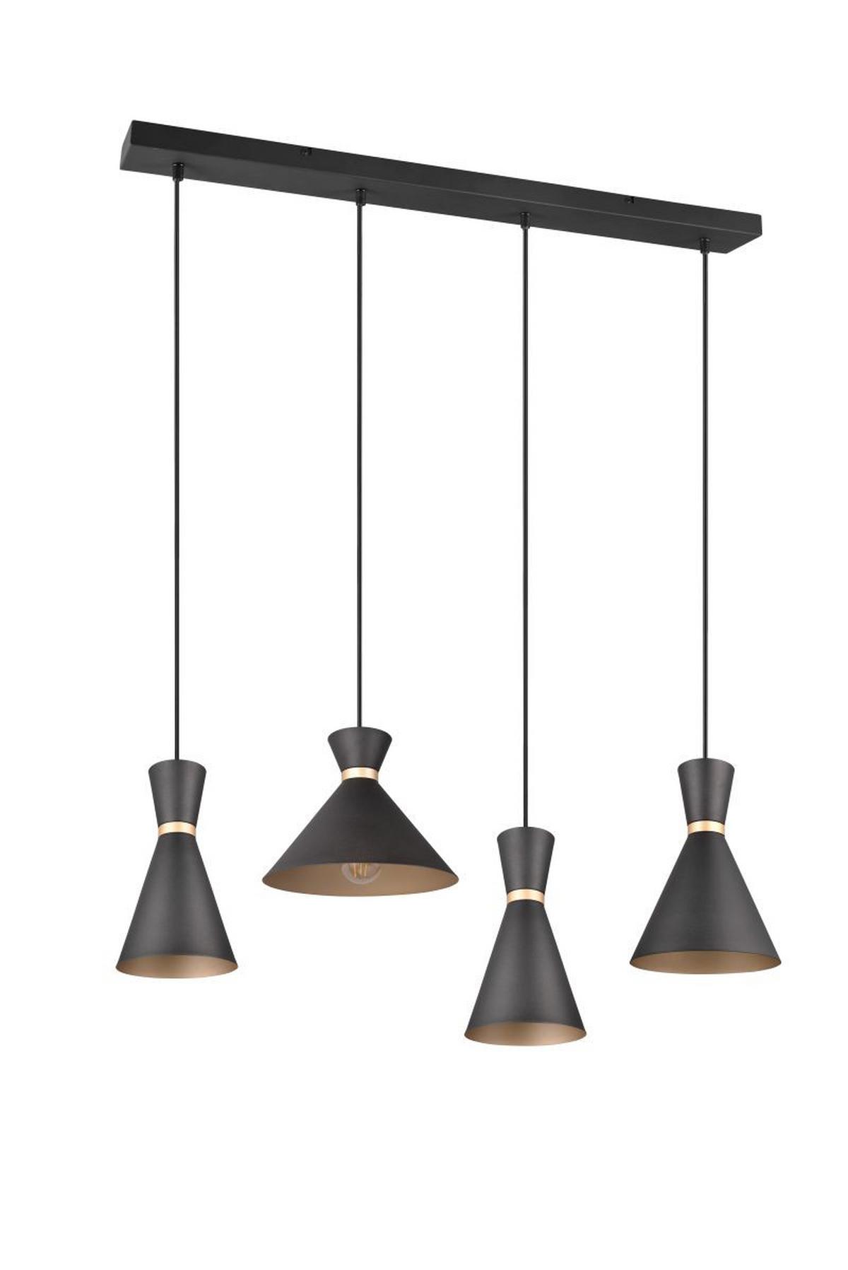 LAMPA WISZĄCA BAUTISTA *SBM* - czarny/kolor złoty, Design, metal (94,5/25/150cm) - Marama