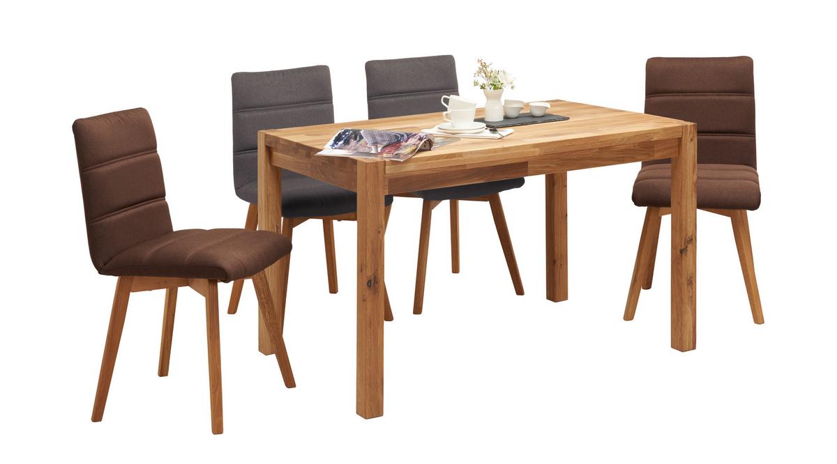 STÓŁ DO JADALNI TINA - kolor dębowy, Konventionell, drewno (120/80/75cm) - home24