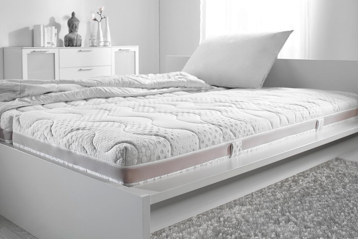 Taschenfederkernmatratze H3 ca. 120x200cm - Weiß, Textil (120/200cm) - Premium Living